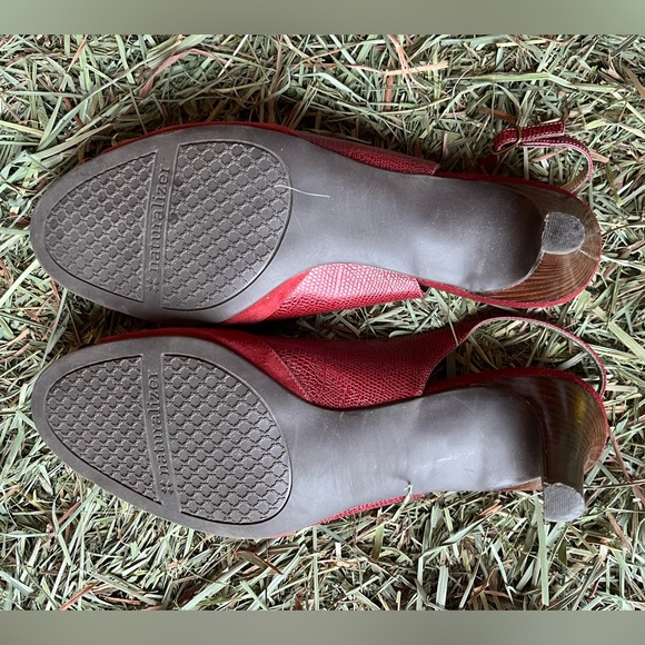 Naturalizer Red leather heel sandal, size 9, new w/o tags, super cute. - Picture 4 of 4